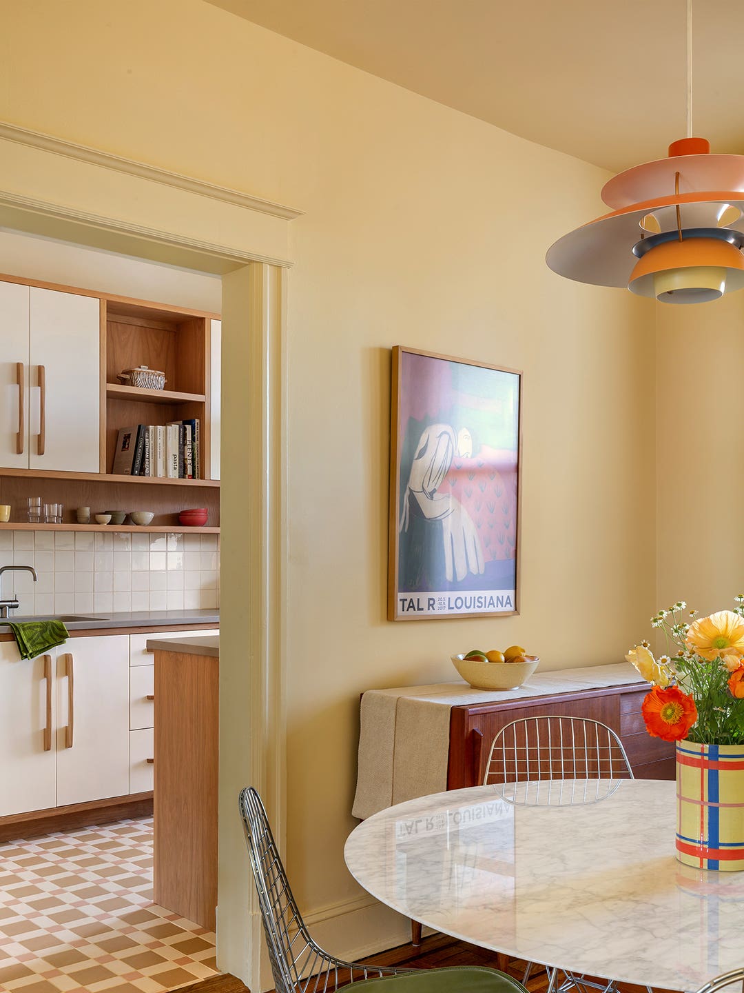 yellow dining room