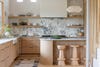 oak wood and stone kitchen