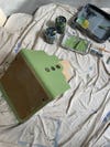 painted green chair