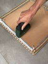 hand ironing on fabric